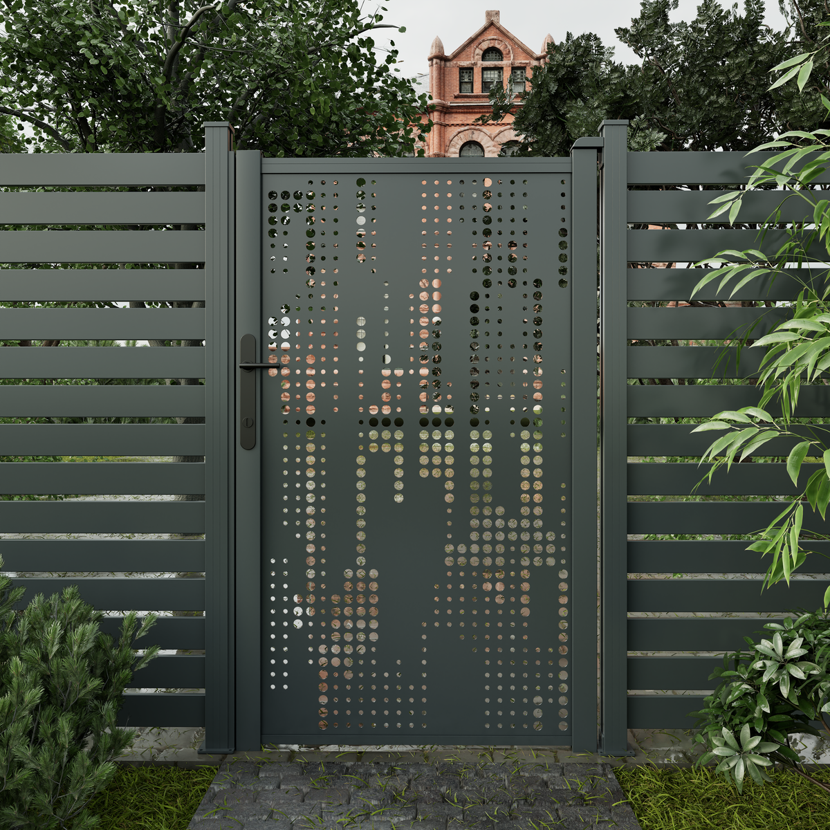 Verra Aluminium Single Gate | Decorative Privacy