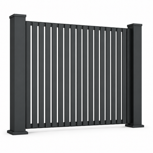 Verra Vertical 65mm Aluminium Batten Fencing | Modern Architectural Fencing UK