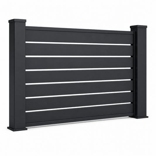 Verra Horizon™ 55 Aluminum Slat Fencing | Modern Architectural Fencing UK
