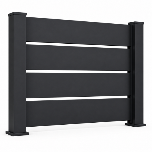 Verra Horizon™ 100mm Aluminium Slat Fencing | Modern Architectural Fencing UK