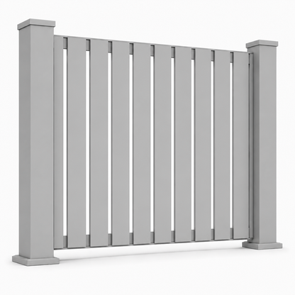 Verra 100 | Verra Vertical 100mm slat | Aluminium Batten Fencing | 20mm gap | Modern Architectural Fencing UK | Type A 1800mm high