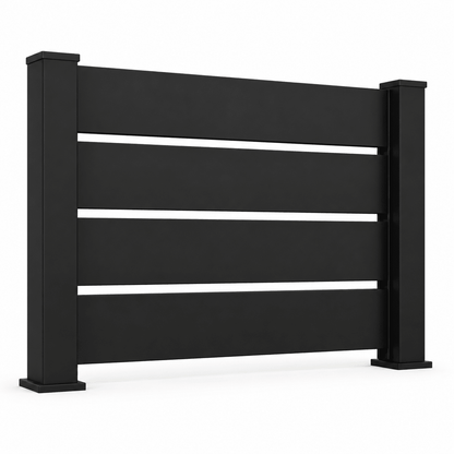 VERRA 100 Contemporary Fencing | Horizontal 100mm Aluminium Slat Fencing | Modern Architectural Fencing UK - Verra Outdoors