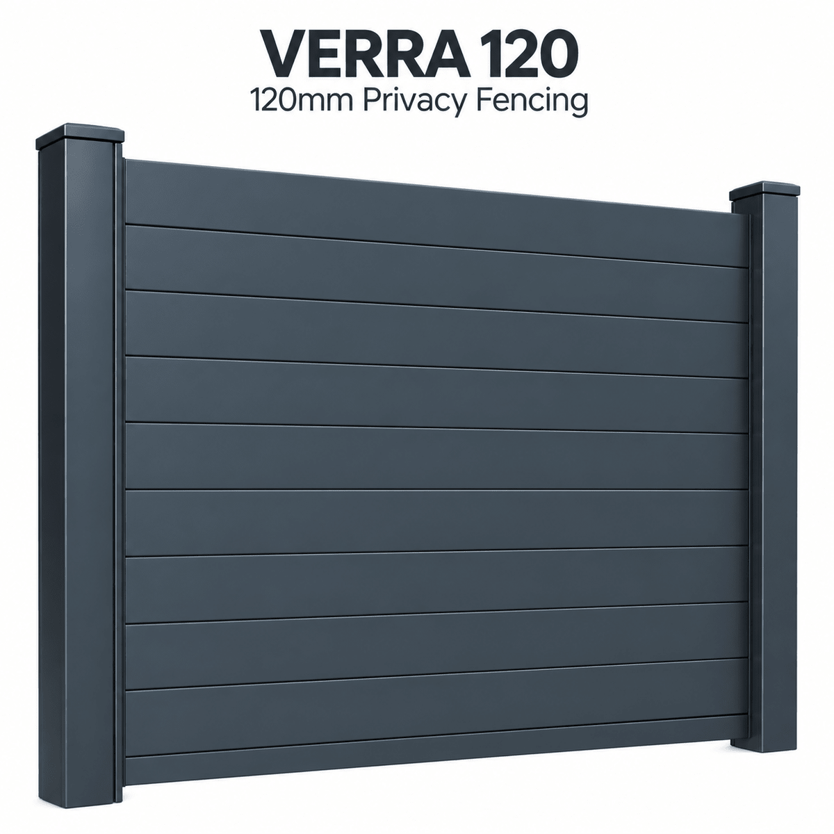 Horizontal 120mm Aluminium Privacy Slat Fencing | Modern Architectural Fencing UK - Verra Outdoors