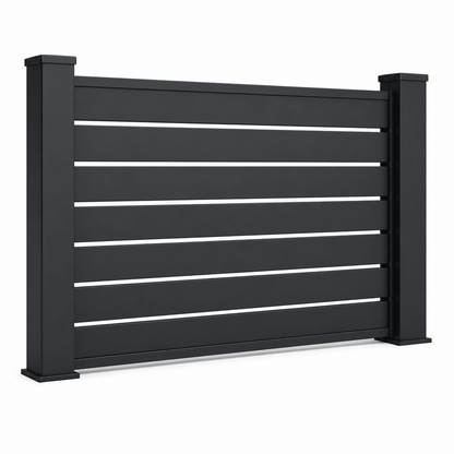 Verra Horizon™ 55 Aluminum | Horizontal Slat Fencing | Modern Architectural Fencing UK - Verra Outdoors