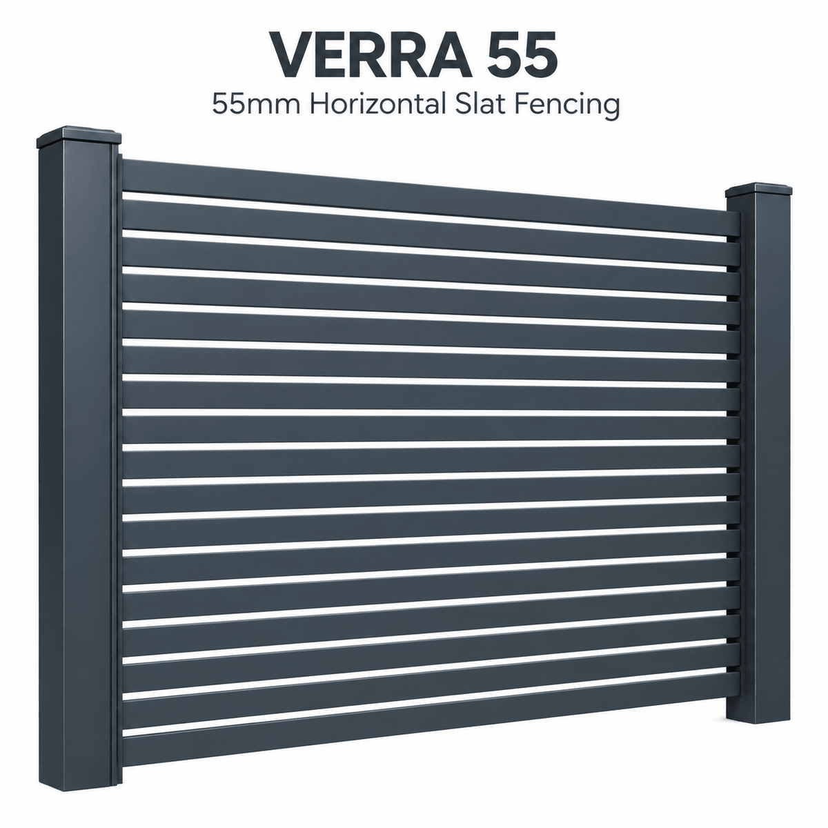 Verra Horizon™ 55 Aluminum | Horizontal Slat Fencing | Modern Architectural Fencing UK - Verra Outdoors